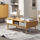 Conjunto Rack Para Tv Até 55 Polegadas E Mesa De Centro Em Ma