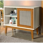 Conjunto Rack Para Tv E Balcão Palha Sintética Off White Made