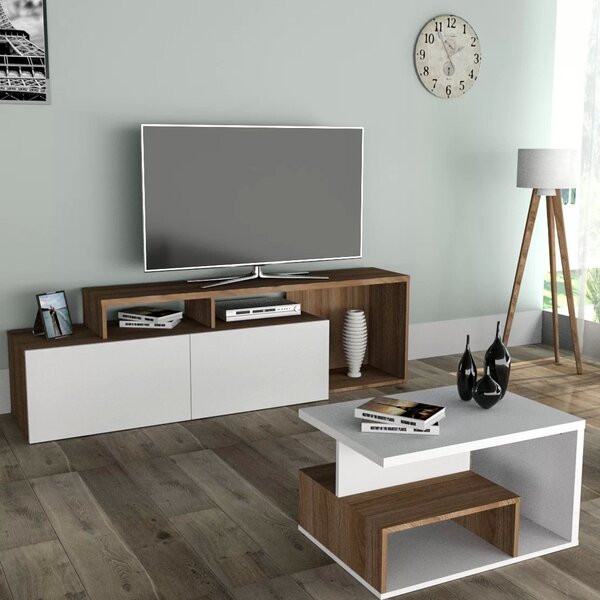 Conjunto Rack Para Tvs Até 50 Polegadas 2 Portas E Mesa De Ce