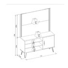 Conjunto Rack Paraty E Painel Furnas Carvalho/off White - Lin