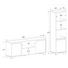 Conjunto Rack Tv 60" E Livreiro Multimóveis Cr45107 Branco/si