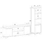 Conjunto Rack Tv 60" E Livreiro Multimóveis Cr45108 Grafite/s