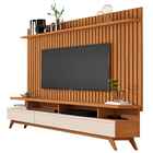 Conjunto Rack Vivare 1.8 Com Painel Classic Ripado Para Tv At