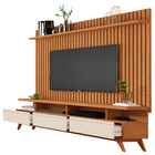 Conjunto Rack Vivare 1.8 Com Painel Classic Ripado Para Tv At