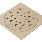 Conjunto Ralo Com Fecho E Porta Grelha 10x10cm Bege