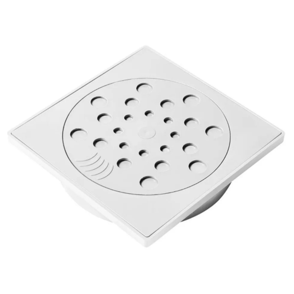 Conjunto Ralo Com Fecho E Porta Grelha 10x10cm - Platina