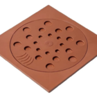 Conjunto Ralo Com Fecho E Porta Grelha 15x15cm - Marrom