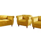 Conjunto Realeza Sofá Com Poltronas Chesterfield Decoração Am