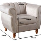 Conjunto Realeza Sofá Com Poltronas Chesterfield Decoração Be