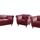 Conjunto Realeza Sofá Com Poltronas Chesterfield Decoração Bo