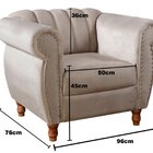 Conjunto Realeza Sofá Com Poltronas Chesterfield Decoração Ci