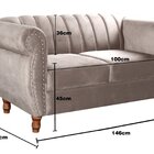 Conjunto Realeza Sofá Com Poltronas Chesterfield Decoração Ci