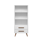 Conjunto Retro Livreiro E Organizador Tula Branco