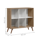 Conjunto Retro Livreiro E Organizador Tula Carvalho Rustico B