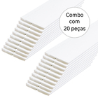 Conjunto de Rodapés 20 peças de MDF Naval Branco RP15A Premium 14x240cm Artens