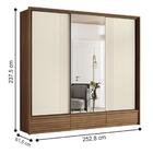 Conjunto Roupeiro 3 Portas E Cômoda 5 Gavetas Berlim Jatobá