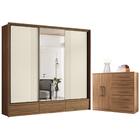 Conjunto Roupeiro 3 Portas E Cômoda 5 Gavetas Berlim Jatobá