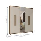 Conjunto Roupeiro Com Espelho E Cômoda Cinamomo Off White