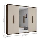 Conjunto Roupeiro Com Espelho E Cômoda Freijó Off White