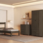 Conjunto Roupeiro/cômoda/cama De Solteiro Bela Chocolate - Vj