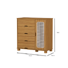 Conjunto Roupeiro/cômoda/cama De Solteiro Clara Nature - Vj M