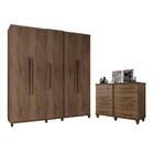 Conjunto Roupeiro E Cômoda Kumamoto Freijó