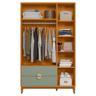 Conjunto Roupeiro E Cômoda Sapateira Cafeara Cinamomo Sálvia