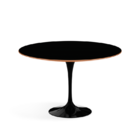 Conjunto Saarinen Preta 120cm E 5 Cadeiras Colmeia Cinza