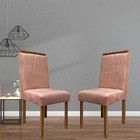 Conjunto Safira 2 Cadeiras Com Costura Veludo Rose