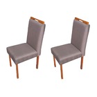 Conjunto Safira 2 Cadeiras Lisa Linho Cinza