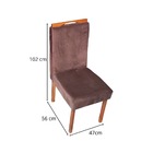 Conjunto Safira 2 Cadeiras Lisa Veludo Marrom