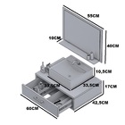 Conjunto Safira 60 Superior Mdf Gabinete Para Banheiro Com Cu