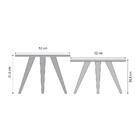 Conjunto Sala 2 Mesas De Centro Sara Branco Brilhante