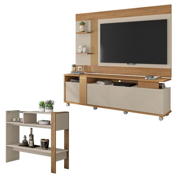 Conjunto Sala Bancada Painel Aparador Columbus Caemmun