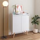 Conjunto Sala Com Painel Para Tv 32 " Smart Plus - Branco Com