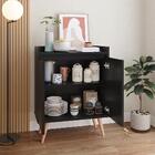 Conjunto Sala Com Painel Para Tv 32" Smart Plus - Preto Com N