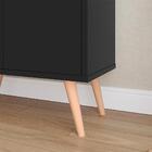 Conjunto Sala Com Painel Para Tv 32" Smart Plus - Preto Com N