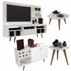 Conjunto Sala Com Rack E Painel Linea / Aparador Buffet Outba