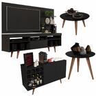 Conjunto Sala Com Rack E Painel Linea / Aparador Buffet Outba