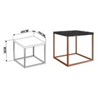 Conjunto Sala De Estar 4 Mesas Quadrada Cube Industrial Artes