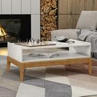 Conjunto Sala De Estar 4 Pç Mdf/madeira Milao 2 Fnt