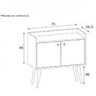 Conjunto Sala De Estar Aparador Cachepôt E Prateleira