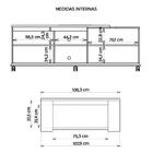 Conjunto Sala De Estar Bancada Mesa Marrom Harmony Caemmun