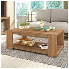 Conjunto Sala De Estar Bancada Mesa Marrom Harmony Caemmun