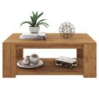 Conjunto Sala De Estar Bancada Mesa Marrom Harmony Caemmun