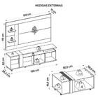 Conjunto Sala De Estar Bancada Painel Mesa Columbus Caemmun