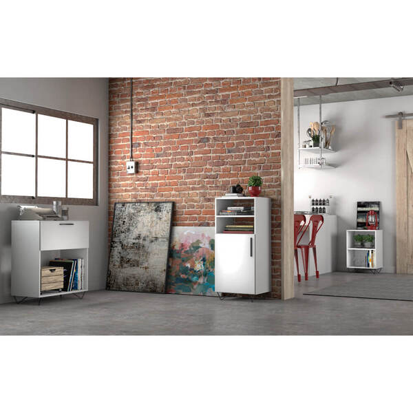 Conjunto Sala De Estar Bke 06 Aparador, Armário E Mesa De Apo