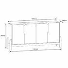 Conjunto Sala De Estar Completo Seville Cinza Pérola Cedro