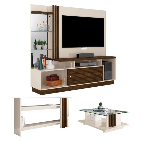 Conjunto Sala De Estar Lynda Off White Savana