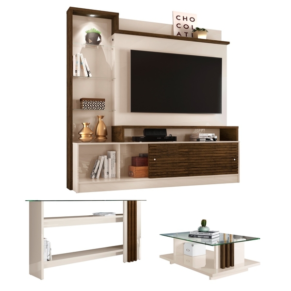 Conjunto Sala De Estar Nicky Off White Savana